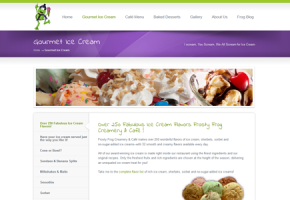 Frosty Frog Cremery & Café Updated to Responsive site